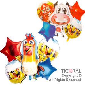 SET DE GLOBOS METALIZADO BARTOLITO 5 UNIDADES X 1